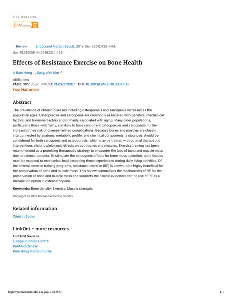 Effects Of Resistance Exercise On Bone Health